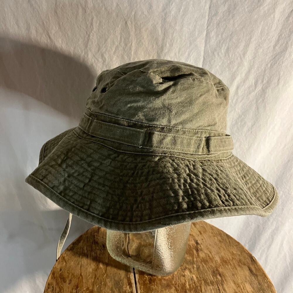 Vintage Camouflage Utility Bucket Hat – Sun Fishing Boonie Cap OSFA
